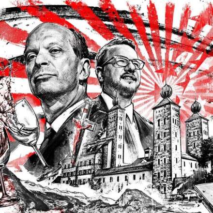Work Brig wallis editorial portrait illustration Peter Bodenmann Beat Rieder Philipp Matthias Bregy Viola Amherd Edi Arnold Mathias Bellwald Gianni Infantino Sepp Blatter Rinaldo Arnold Kornel Illustration | Kornel Stadler