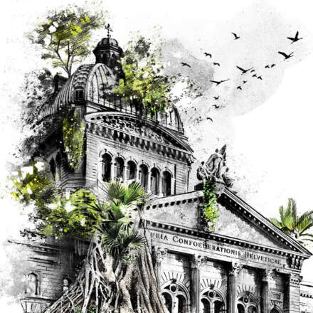 Work Bundeshaus Gruen Artwork drawing art illustration kornel ink gallery zeichnung kunst Kornel Illustration | Kornel Stadler