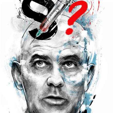 Work Alain berset bundesrat impfpflicht corona politik portrait llustration Kornel Illustration | Kornel Stadler
