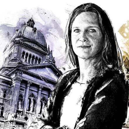 Work Illustration editorial conceptual concept albert roesti evi allemann bundesrat politik schweiz schweizer bundeshaus kandidtur nationalrat Kornel Illustration | Kornel Stadler