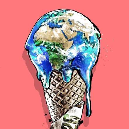 Work Ice earth world melt clamate klima cop26 illustration editorial conceptual Kornel Illustration | Kornel Stadler