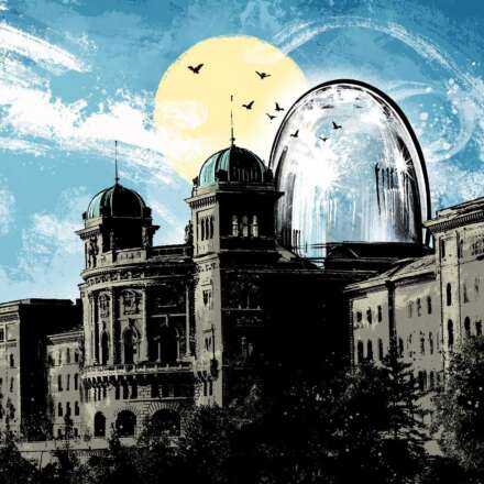 Work Editorial illustration politik schweiz bundehaus Kornel Illustration | Kornel Stadler