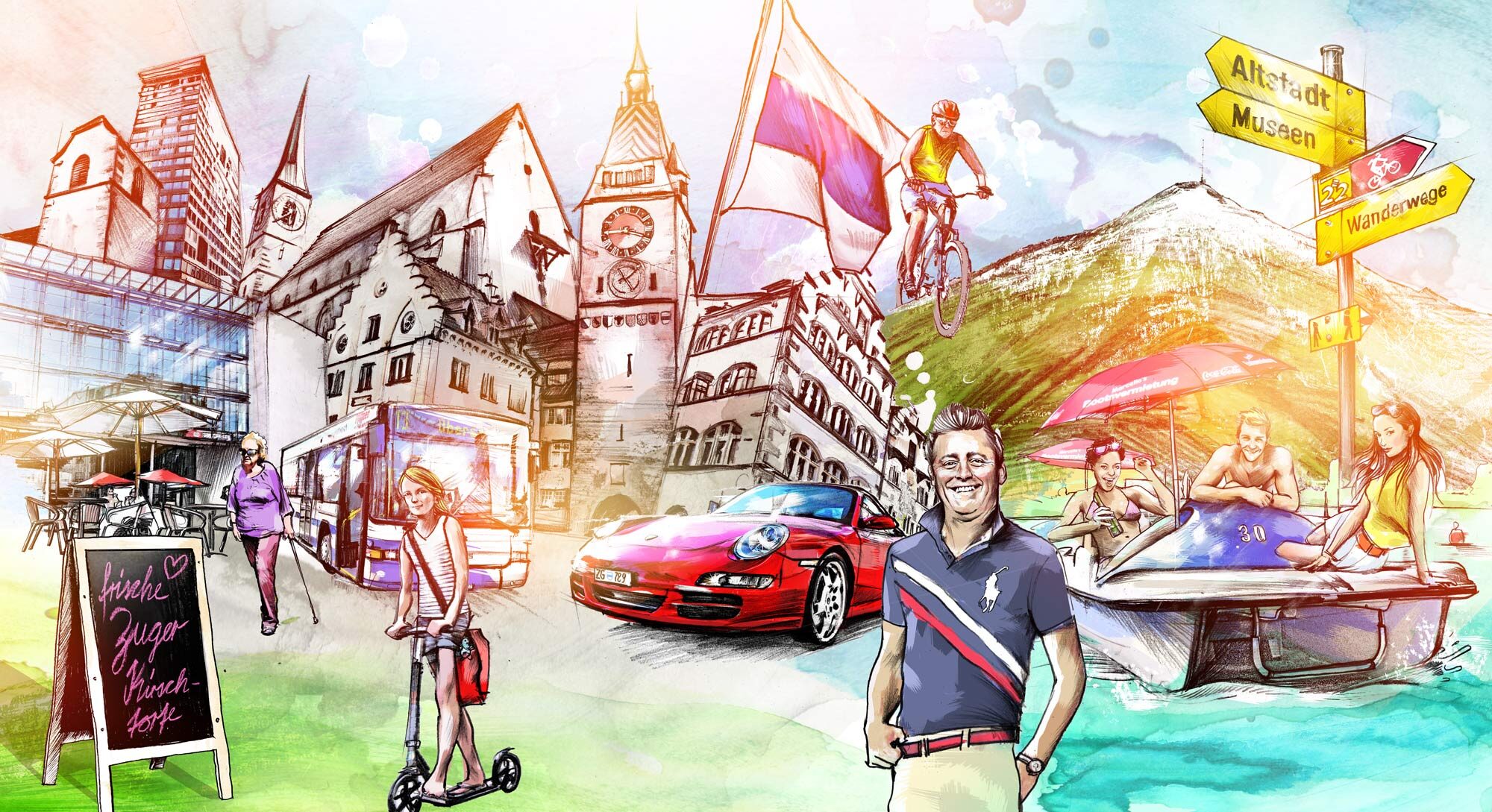 Zug Aufmacher - Kornel Illustration | Kornel Stadler portfolio