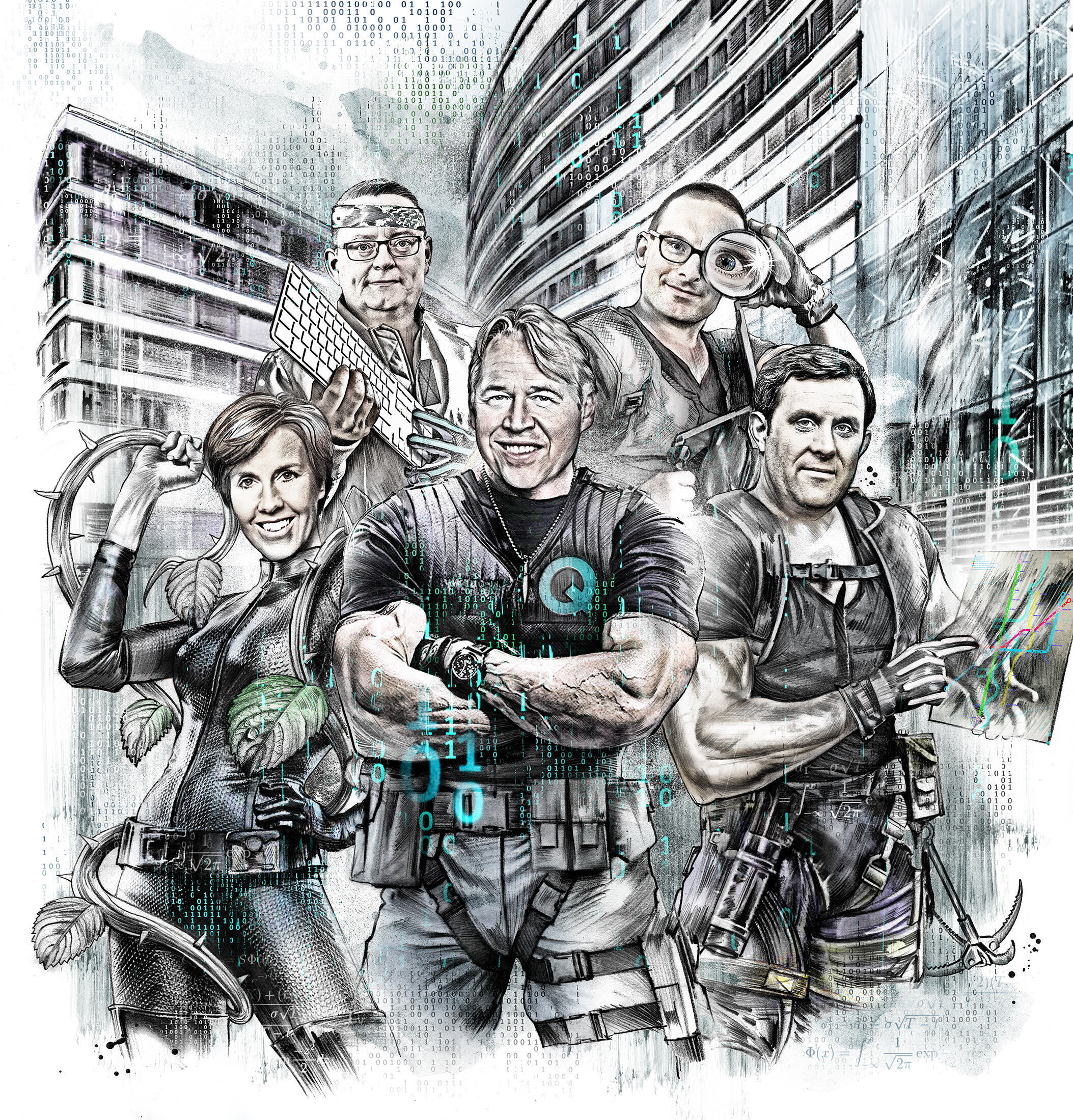 Quant Team illustration - Kornel Illustration | Kornel Stadler portfolio