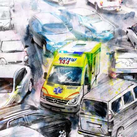 Work Ambulanz Stau 2848 1245 600 Kornel Illustration | Kornel Stadler