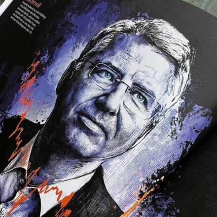 Work Severin Schwan CS Roche schweiz magazine illustration portrait editorial bilanz Schweizer Wirtschaftsmagazin Kornel Illustration | Kornel Stadler