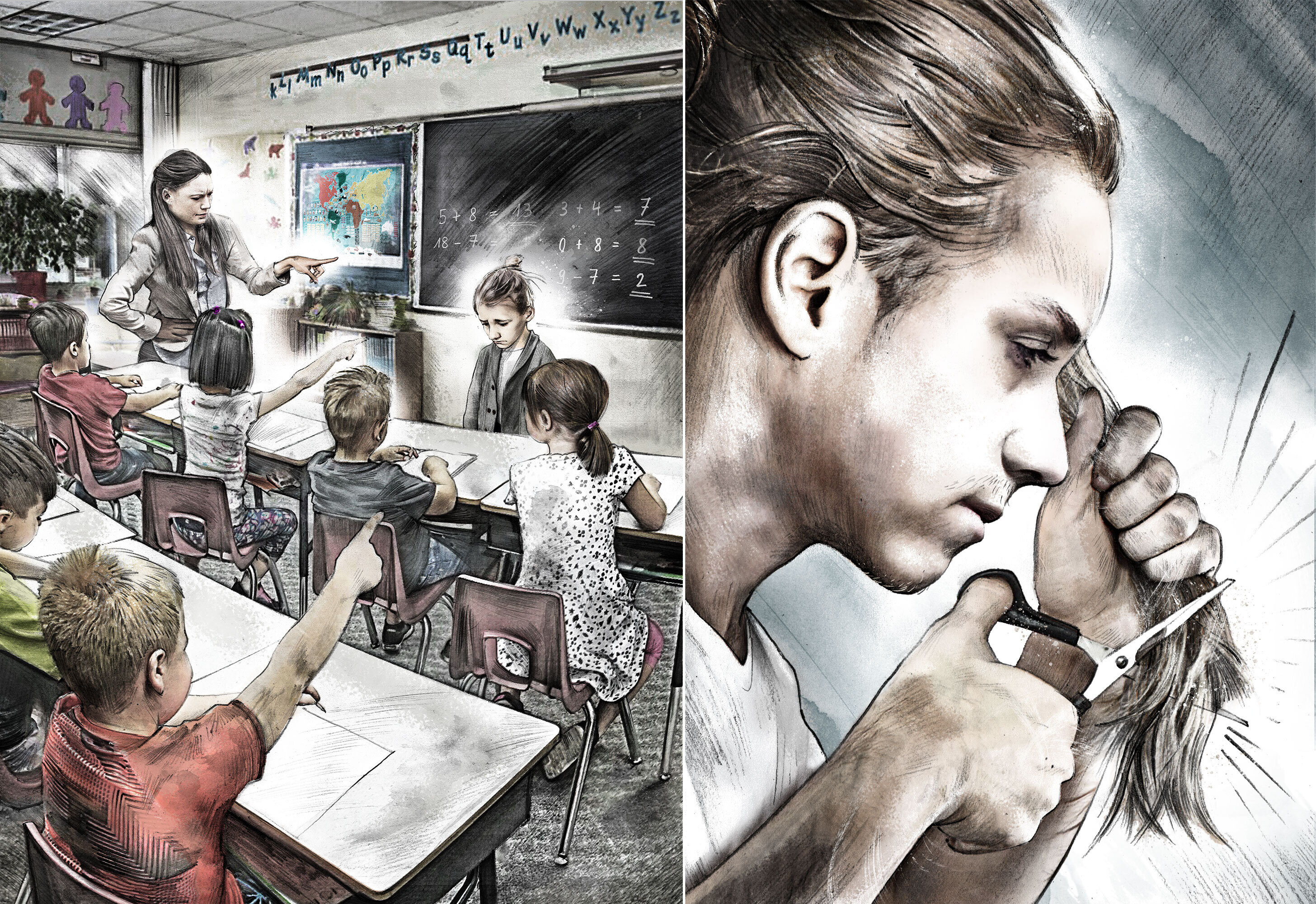Mobbing illustration - Kornel Illustration | Kornel Stadler portfolio