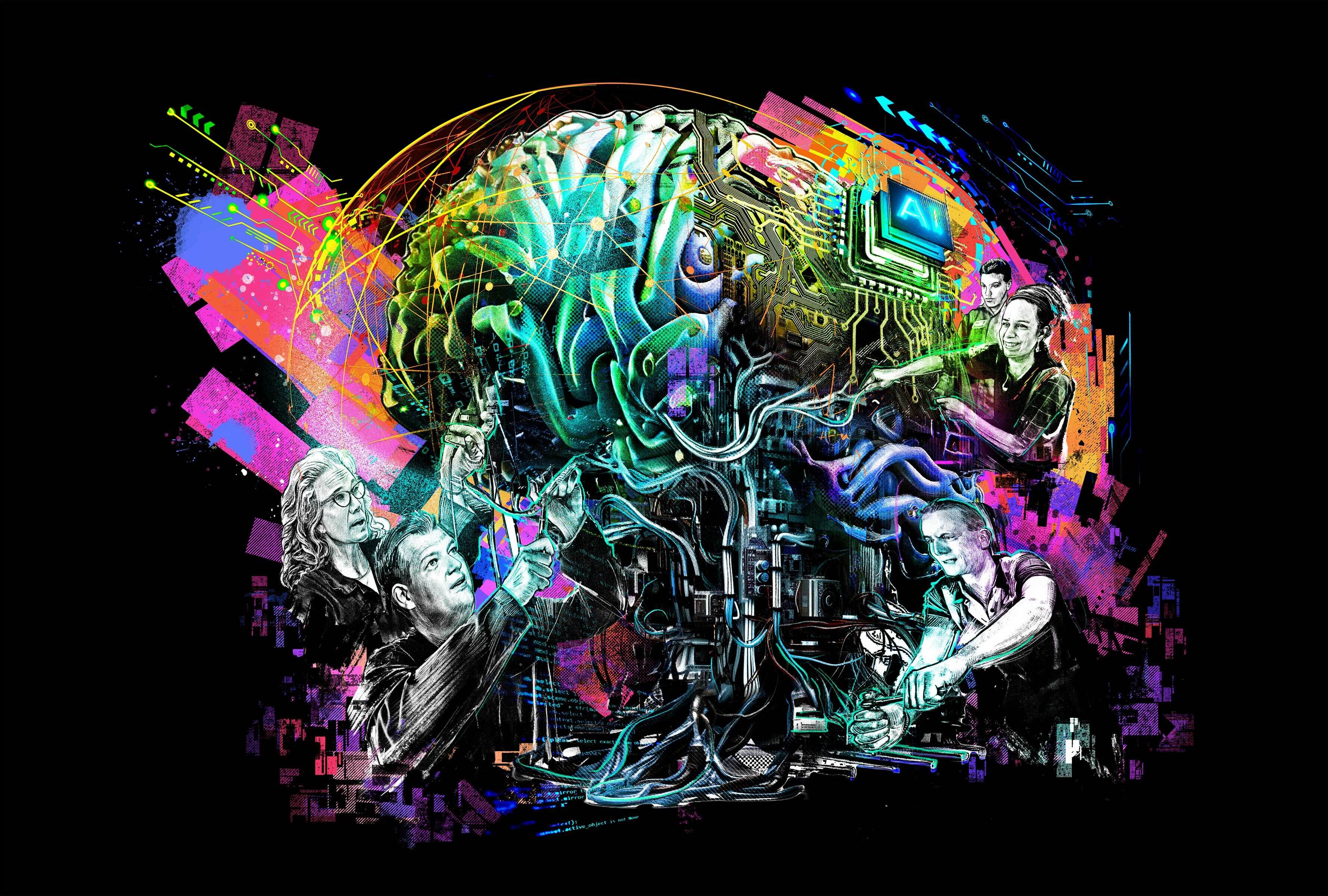 AI Generators Digital Shapers illustration editorial cyber tech technology ai ki artificial intelligence brain meta - Kornel Illustration | Kornel Stadler portfolio