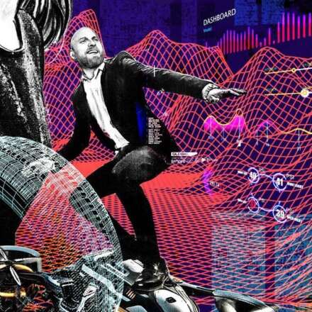 Work Mobilisers Digital Shapers illustration editorial technology tech innovation e mobility drone flight spaceship self driving vehicles cars future Kornel Illustration | Kornel Stadler