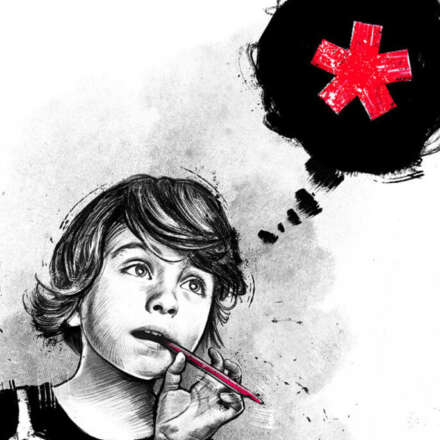 Work Illustration primary school schulbank gender equitable spelling asterisk sternchen conceptual editorial Kornel Illustration | Kornel Stadler