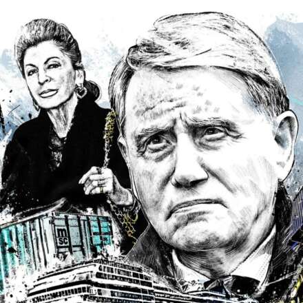 Work Gianluigi Aponte msc cruise editorial illustration portait bilanz 10 reichste top ten zehn collage drawing zeichnung Kornel Illustration | Kornel Stadler