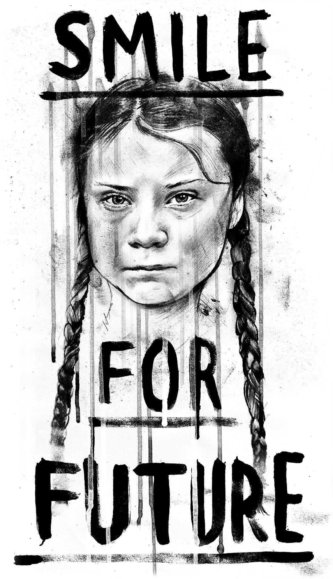 Smile for future greta thunberg illustration - Kornel Illustration | Kornel Stadler portfolio