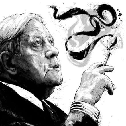 Work Helmut Schmidt portait Artwork drawing art illustration kornel ink zeichnung kunst sous soul fumoir smoke smoker Kornel Illustration | Kornel Stadler