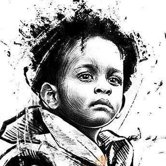 Work How many miles refugee moria portrait Artwork drawing art illustration kornel ink gallery zeichnung kunst Kornel Illustration | Kornel Stadler