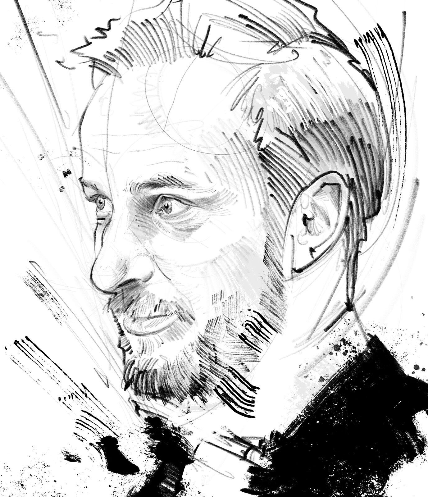 Jan boehmermann skizze - Kornel Illustration | Kornel Stadler portfolio