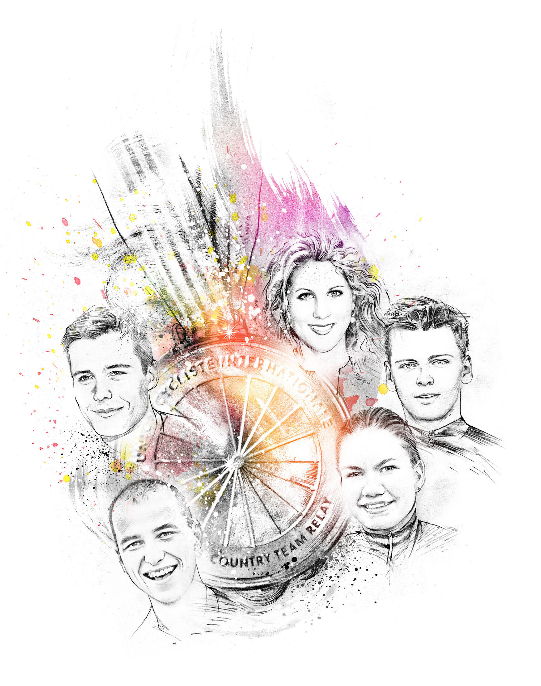 Team Mountainbike illustration artwork - Kornel Illustration | Kornel Stadler portfolio