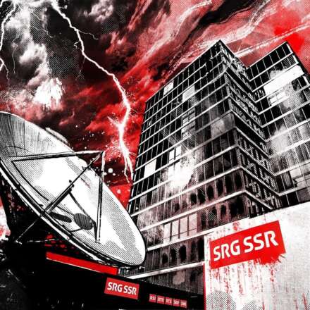 Work Illustration gewitter srg srf schweizer radio und fernsehen gebuehren inititive billag Kornel Illustration | Kornel Stadler
