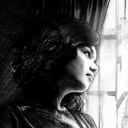 Work Young woman sad pregnant window illustration Kornel Illustration | Kornel Stadler