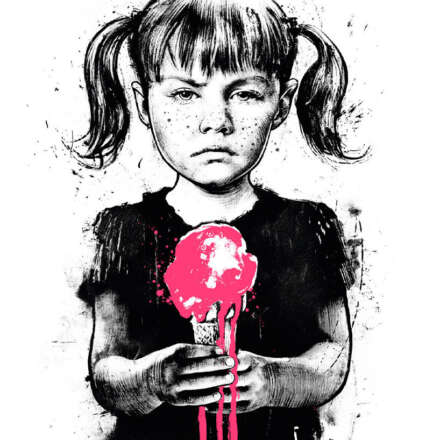 Work Neonschwarz exhibition gallery galerie kunst art illustration fineart zet2 bern ice glace neon schwarz Kornel Illustration | Kornel Stadler