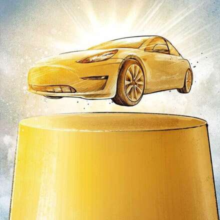 Work Tesla unreachable gold elon musk illustration Kornel Illustration | Kornel Stadler