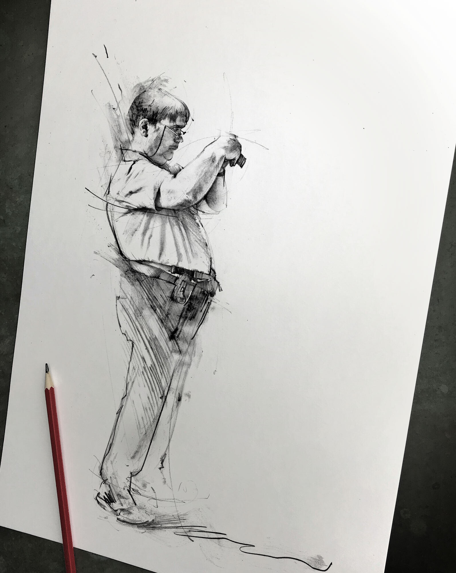 Sketch pencil photographer - Kornel Illustration | Kornel Stadler portfolio