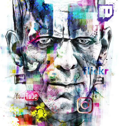 Work Smombie digital monster frankenenstein twitch tiktok inst facebook google flickr Artwork drawing art illustration kornel ink gallery zeichnung kunst Kornel Illustration | Kornel Stadler