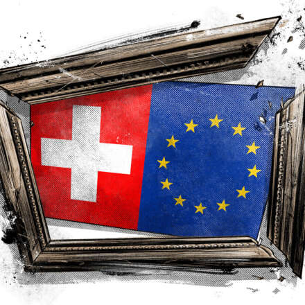 Work Rahmenabkommen editorial illustration eu schweiz Kornel Illustration | Kornel Stadler