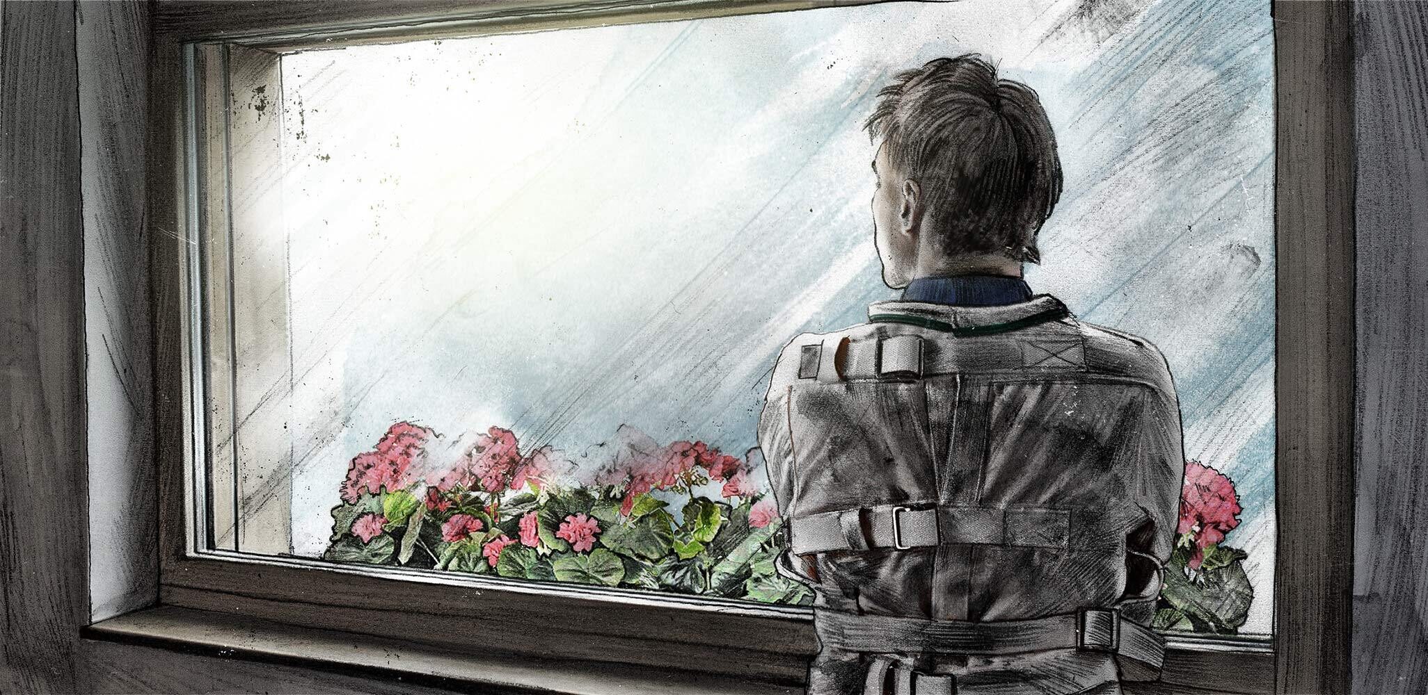 Zwangseinweisung Anstalt Zwangjacke Illustration Fenster Freiheit - Kornel Illustration | Kornel Stadler portfolio
